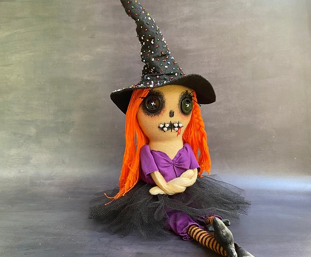 魔女人形 縁起物 幸福を与える白魔女人形 人形 ハロウィン - 各種パーツ