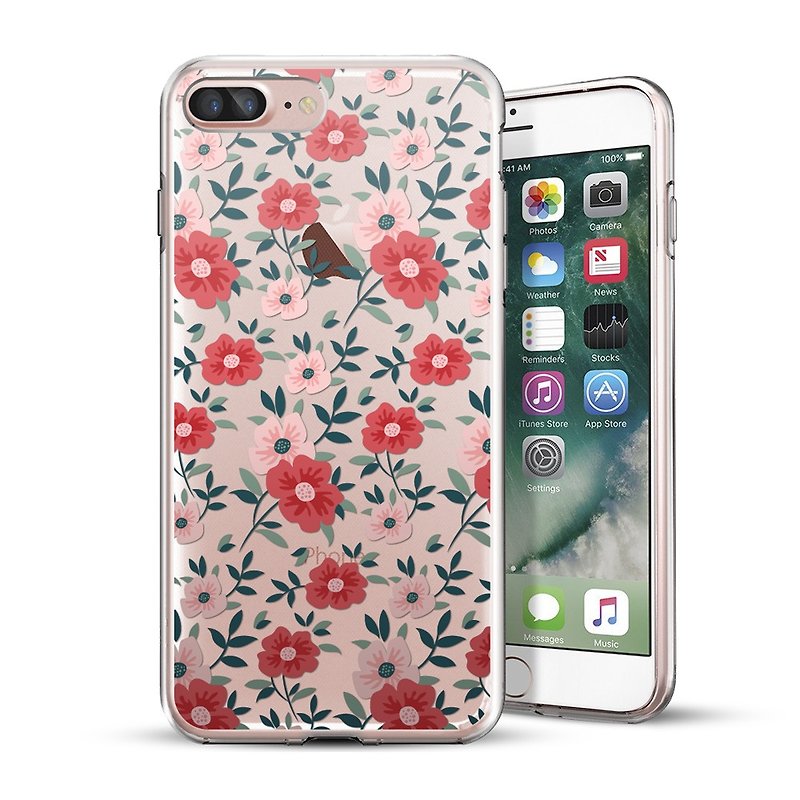 AppleWork iPhone 6/6S/7 Plus Original Protective Case - Pink Flower CHIP-063 - Phone Cases - Plastic Pink