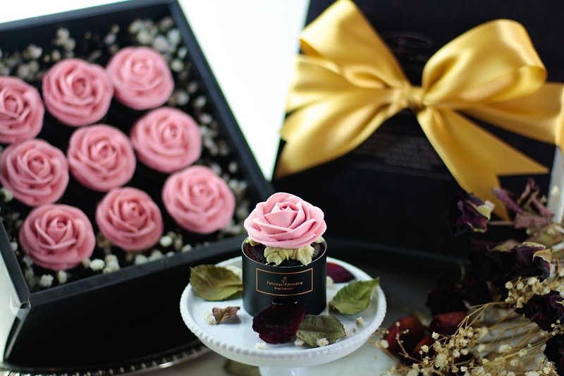[Exclusive Gift] Pink Flower Rose Bouquet Gift Box/Birthday Gift/Resume delivery after 5/17 - Chocolate - Fresh Ingredients Pink
