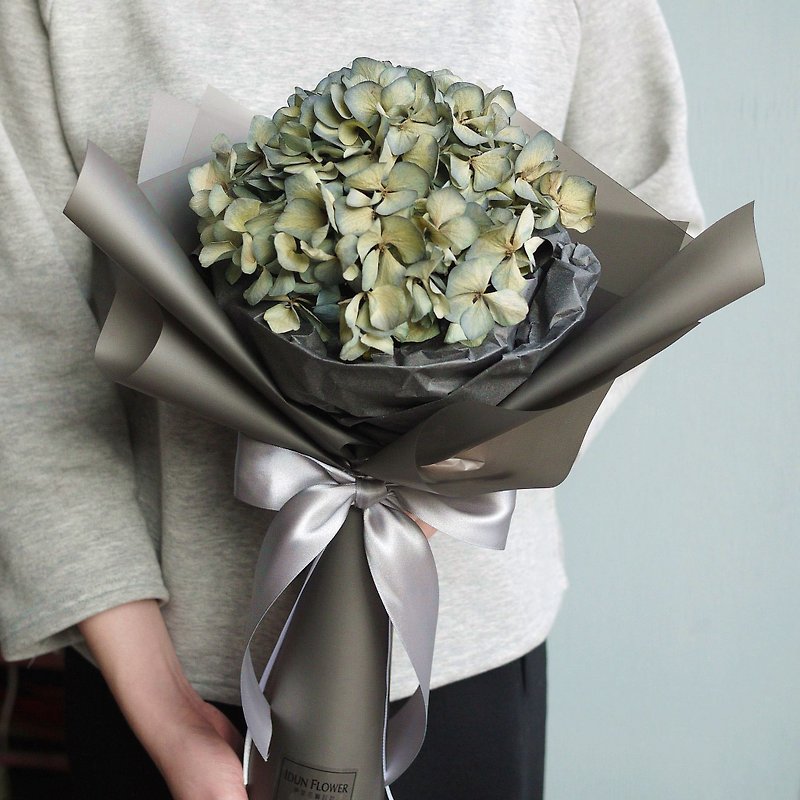 花＆ギフトコレクション - 乾燥花束（限定台南個人的に）バレンタインデーに立つことができる古典的な色のアジサイ - 観葉植物 - 寄せ植え・花 シルバー