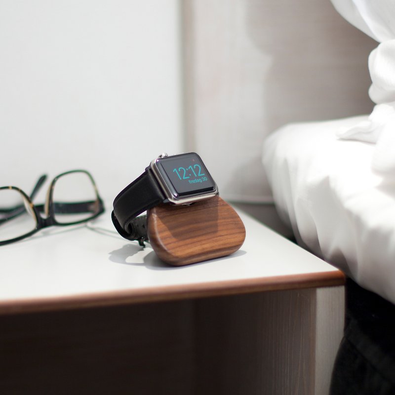 Apple Watch 原木充電基座 - 無線充電器 - 木頭 咖啡色