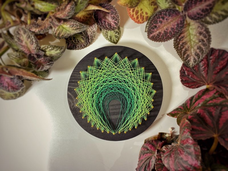 Stringart 藝術創作品-開屏孔雀 - 擺飾/家飾品 - 其他材質 多色