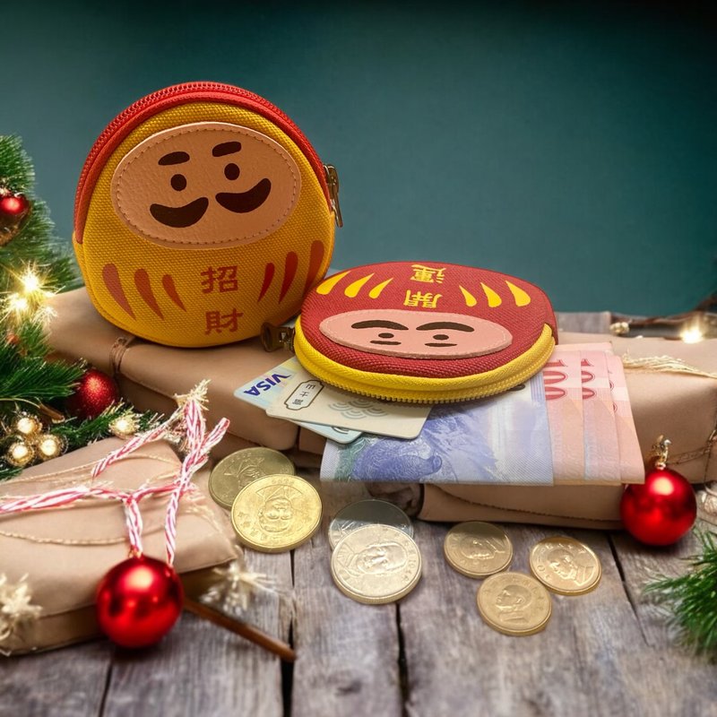 The first choice for Christmas-good luck and fortune coin purse - กระเป๋าสตางค์ - ผ้าฝ้าย/ผ้าลินิน ขาว