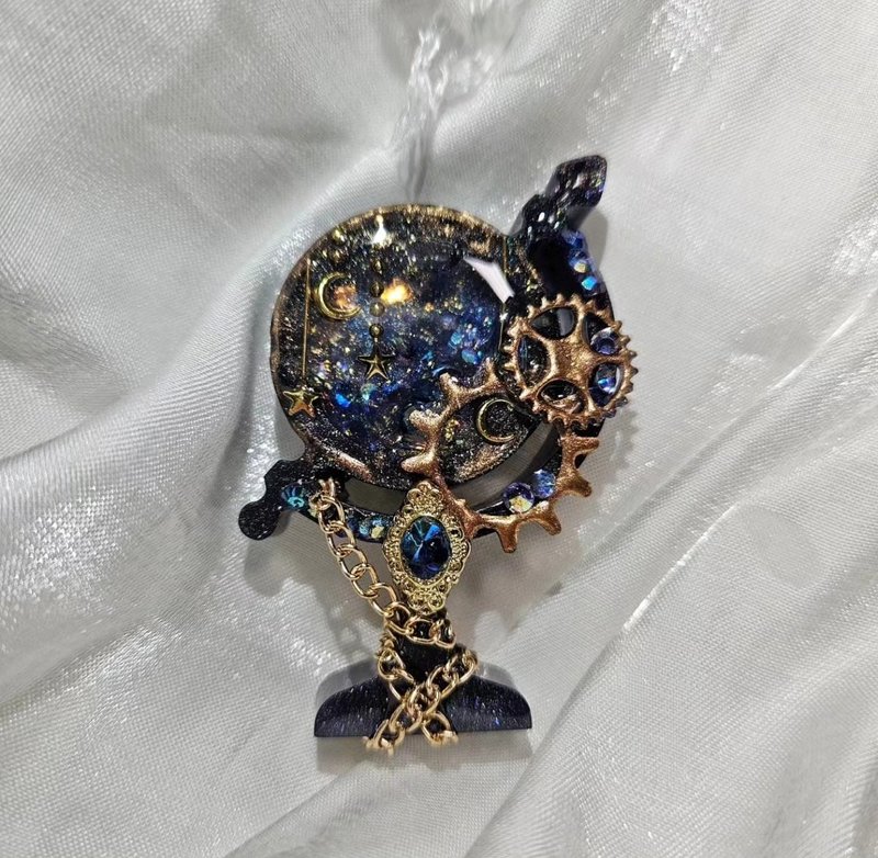 月深星眠系列 手工滴膠流沙吊飾 - 吊飾 - 樹脂 藍色