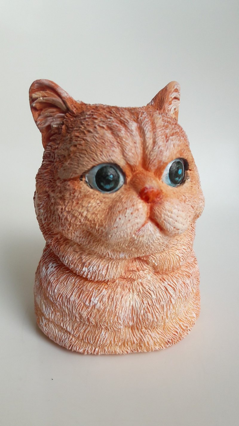 ヘアリーチャイルド、限定版、手塗り/塗装猫アート香りのキャンドル - キャンドル・燭台 - 蝋 