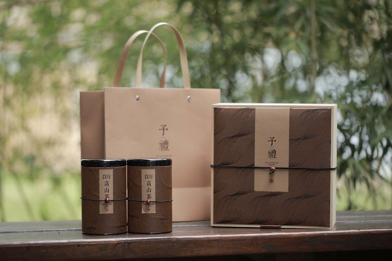 年節茶禮-予禮於你-精裝木製茶葉禮盒 - 茶葉/茶包 - 木頭 卡其色