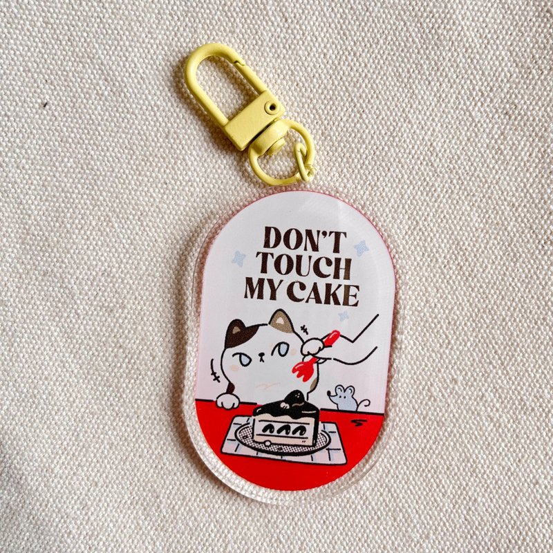 Don't Touch My Cake | KeyChain | decoration - Keychains - Plastic Red