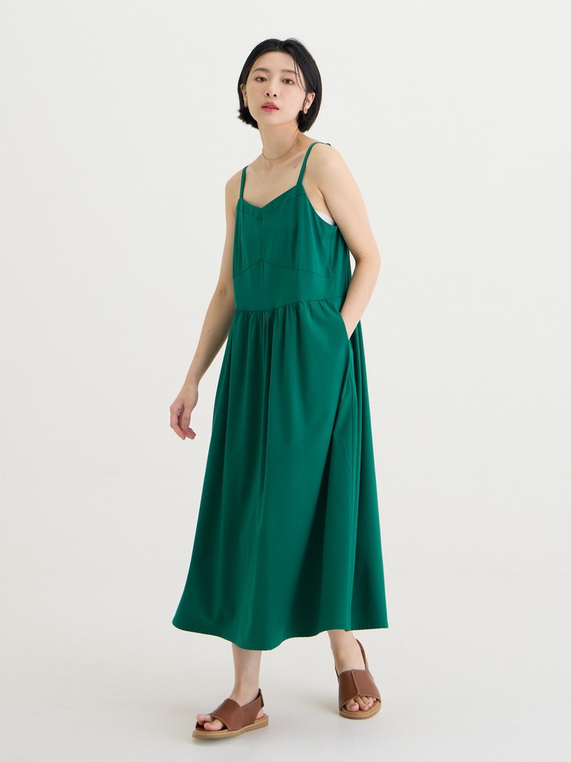 Luna Scissored Soft Dress – Leaves of Grass - One Piece Dresses - Other Man-Made Fibers Green