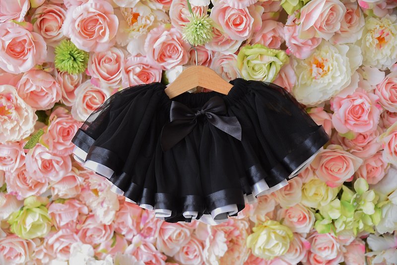 Angel Nina handmade hand-made children's layer of dream pink Peng Peng skirt TUTU - Other - Cotton & Hemp Black