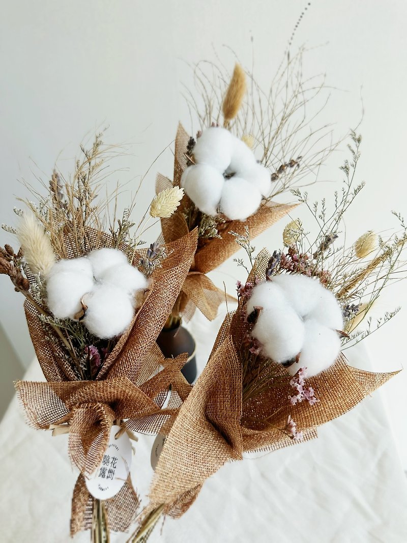 Cotton flower - ช่อดอกไม้แห้ง - ผ้าฝ้าย/ผ้าลินิน ขาว