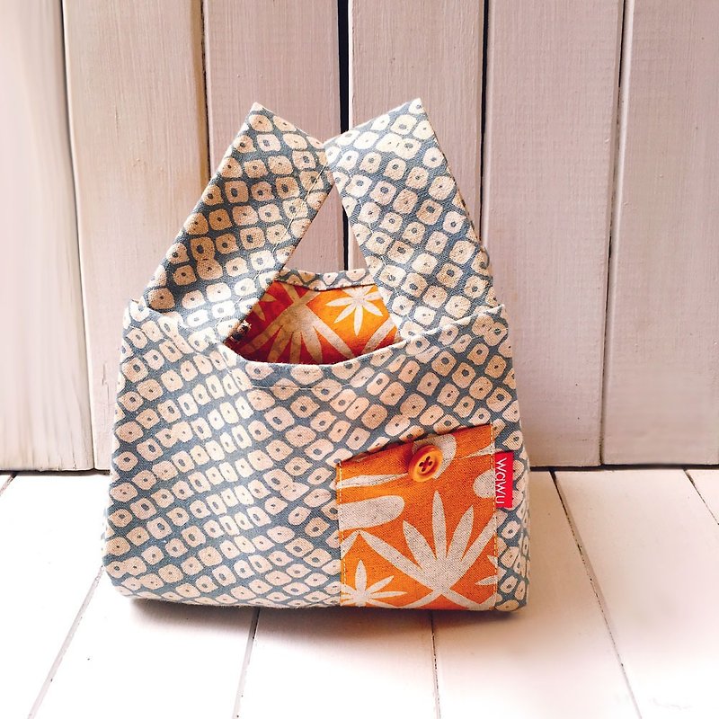 Half Catty Shopping Bag - Handbags & Totes - Cotton & Hemp Multicolor