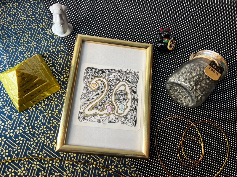 Zentangle Art - 20th Anniversary of Zentangle - Illustration, Painting & Calligraphy - Paper Gold