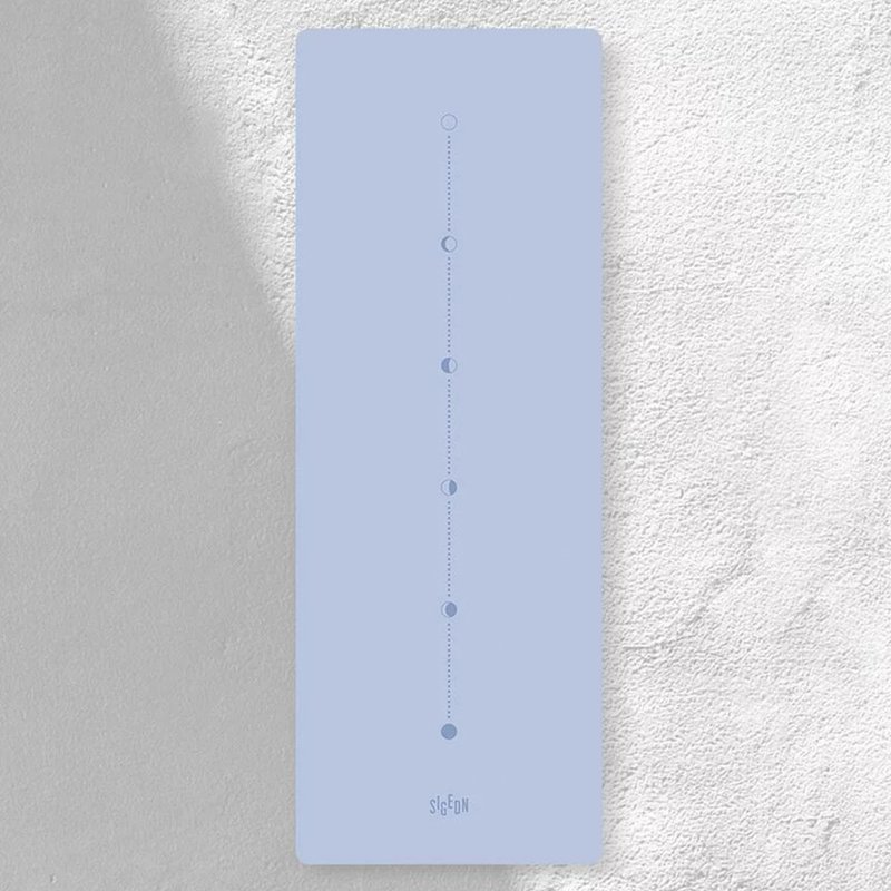 頂級PU標準型乾濕止滑天然橡膠正位線瑜珈墊5mm 芋紫 - 瑜珈墊 - 其他材質 藍色