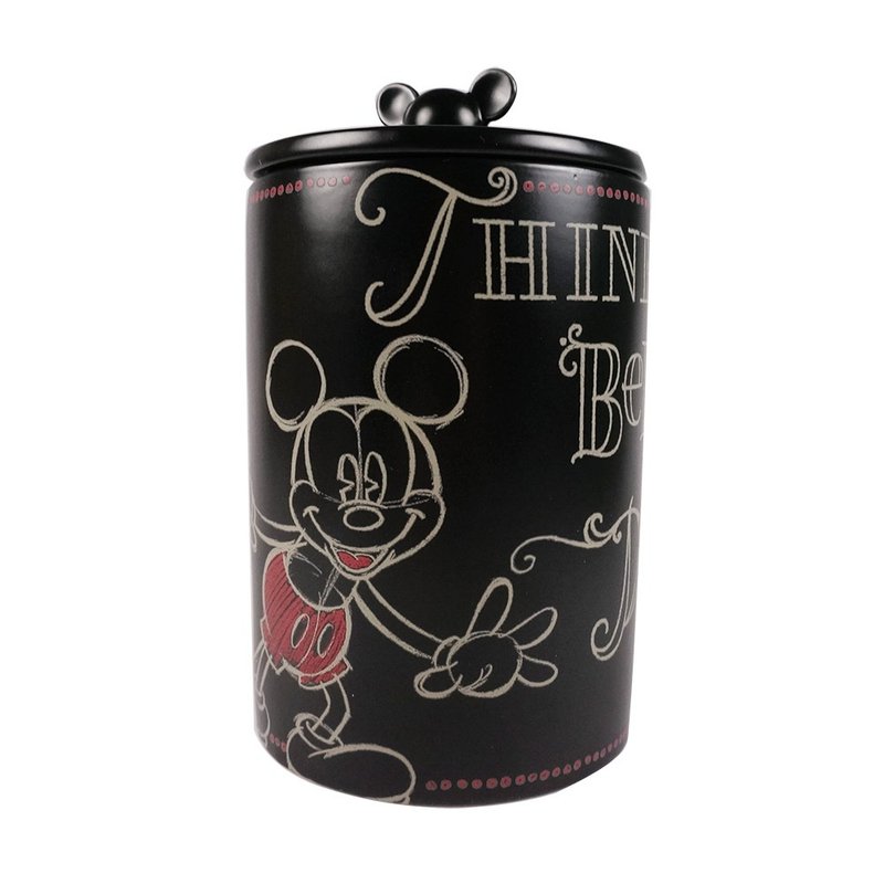 Mickey (Mickey) Imitation Chalk Graffiti Silhouette Dim Sum Jar【Hallmark-Disney】 - Other - Pottery Multicolor