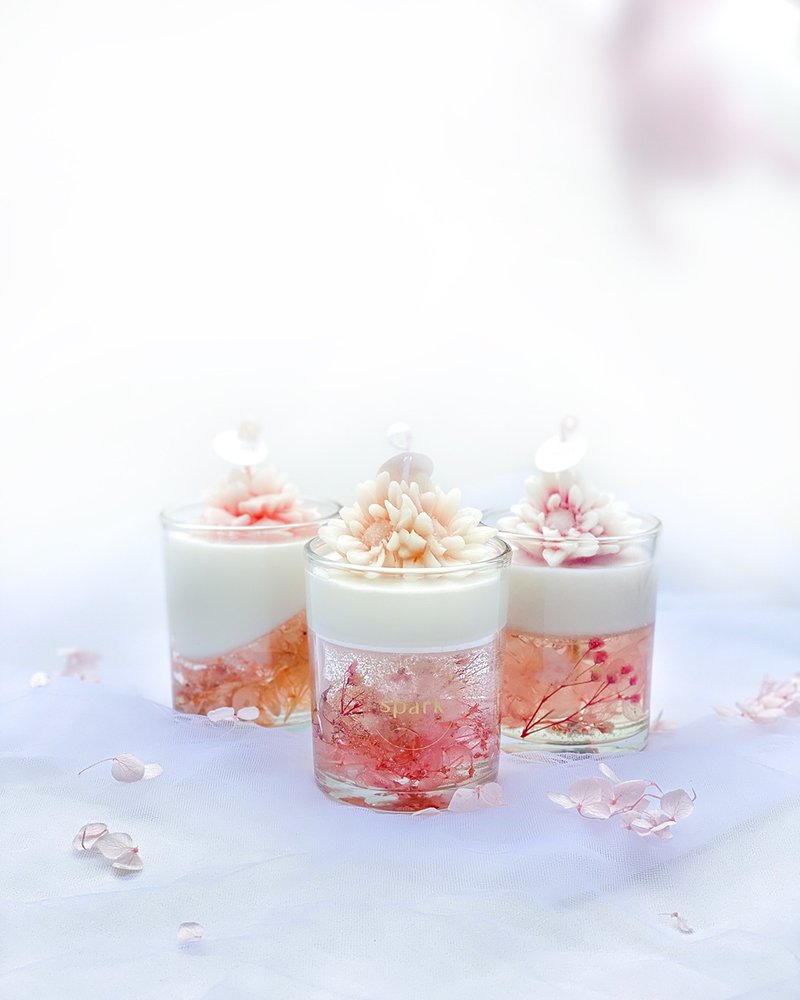 Spring Blossom Candle | Handmade Scented Candle - เทียน/เชิงเทียน - ขี้ผึ้ง สึชมพู