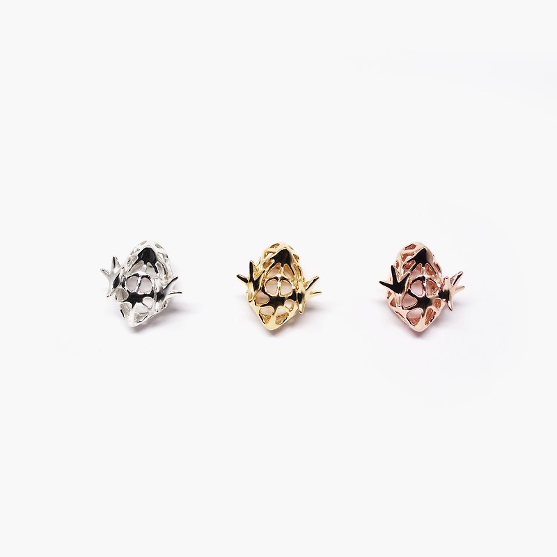 Little chick K18 yellow gold plated SV925 lapel pin【Pio by Parakee】黄金豆的小雞胸針
