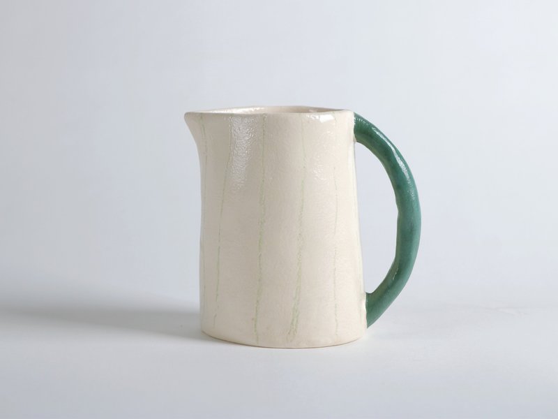 /自信的壺/ 手捏陶瓷壺 - 茶壺/茶杯/茶具 - 陶 綠色