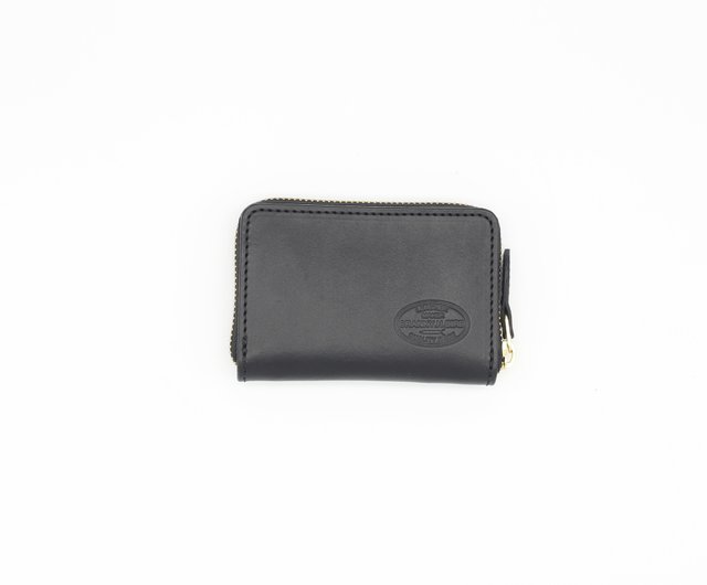 Buy men's black zippered wallet with natural Iranian leather.