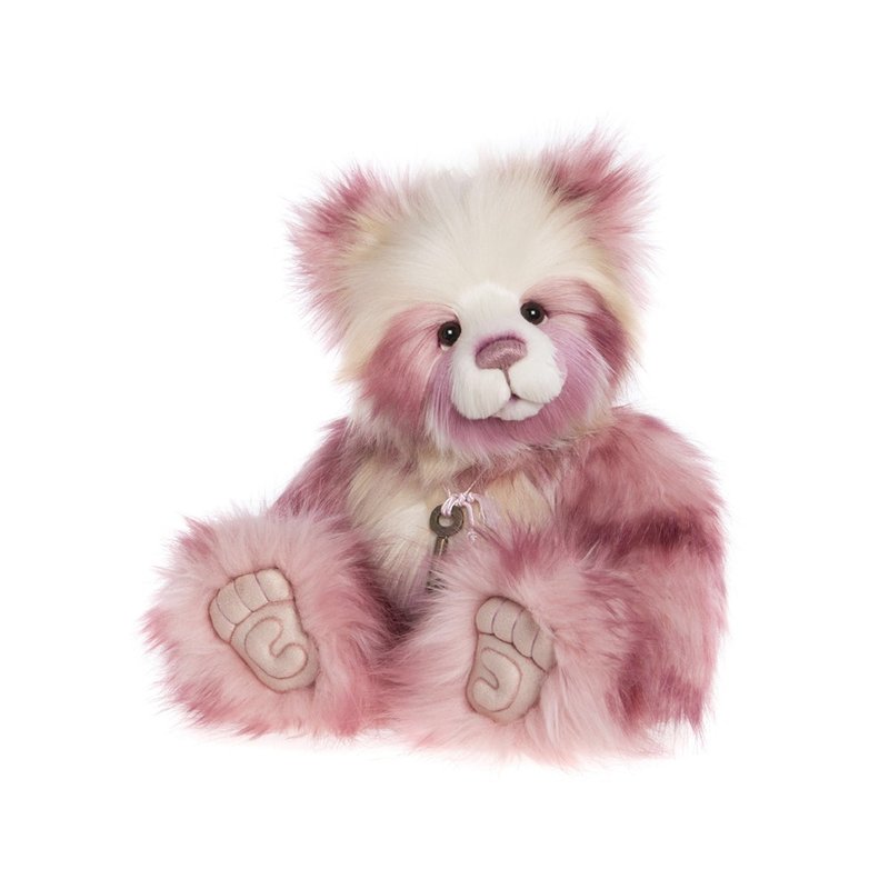 Aneta 手工製作精緻動物玩偶 Panda 大貓熊 - 公仔/玩偶 - 聚酯纖維 粉紅色