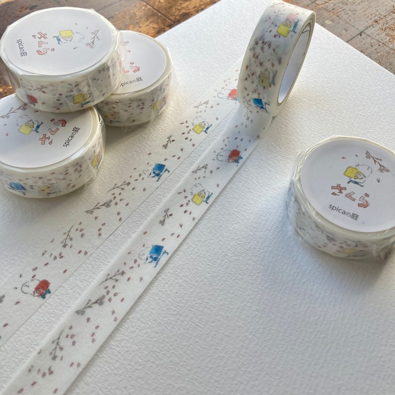 muuseries /cherry blossoms 15mm × 7m masking tape - Washi Tape - Paper 