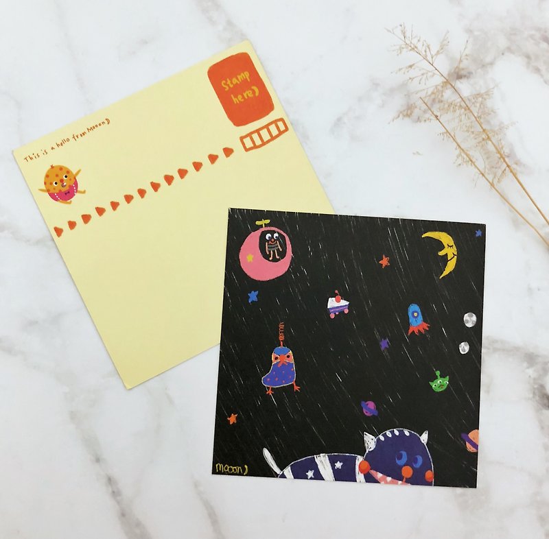 Card - Starry Night Party - การ์ด/โปสการ์ด - กระดาษ สีดำ