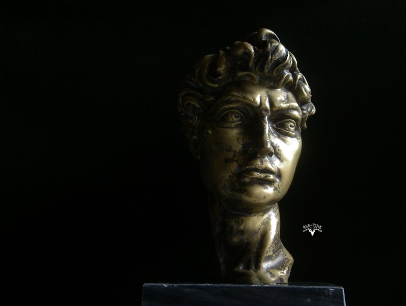 其他材質 裝飾/擺設  - 【老時光 OLD-TIME】早期歐洲銅製大衛雕像擺飾