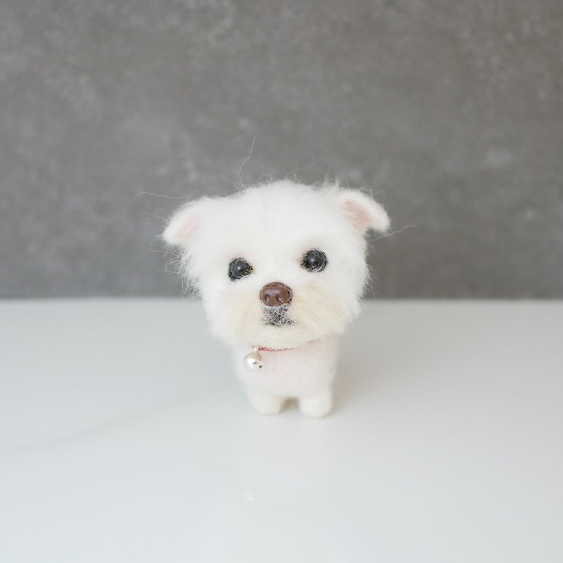 Wool Stuffed Dolls & Figurines White - Customized Pet Wool Felt Maltese Peas Dog Series Customized