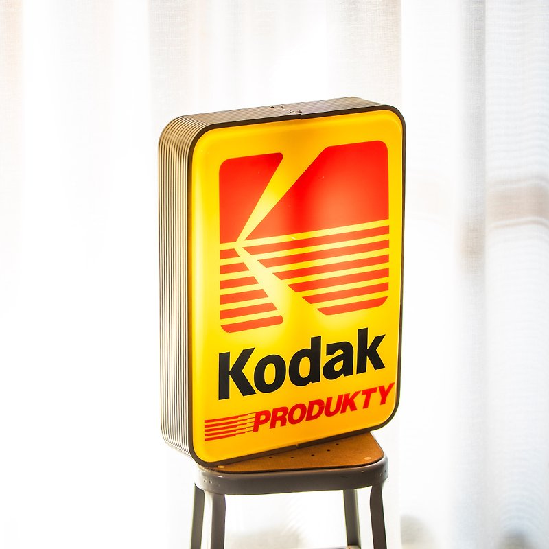 其他金屬 燈具/燈飾 黃色 - 桑惠商號 1970s 波蘭製 KODAK柯達  經典鋁框廣告燈箱