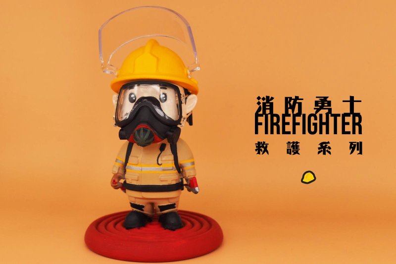 Fire Fighter Figure - Stuffed Dolls & Figurines - Plastic Multicolor