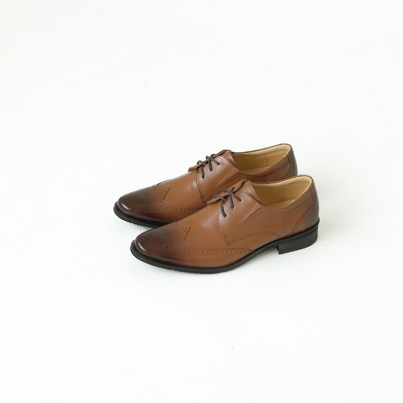 モダンな刻印の紳士革靴（S01ブラウン） - 革靴 メンズ - 革 ブラック