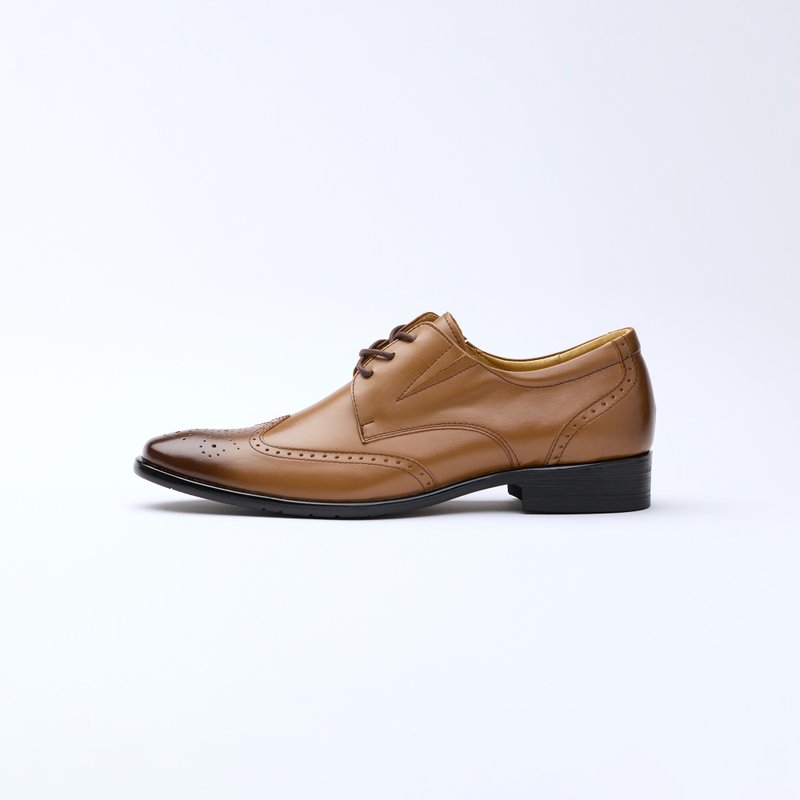 Modern Brogue Gentleman's Leather Shoes (S01 Brown) - Men's Leather Shoes - Genuine Leather Black