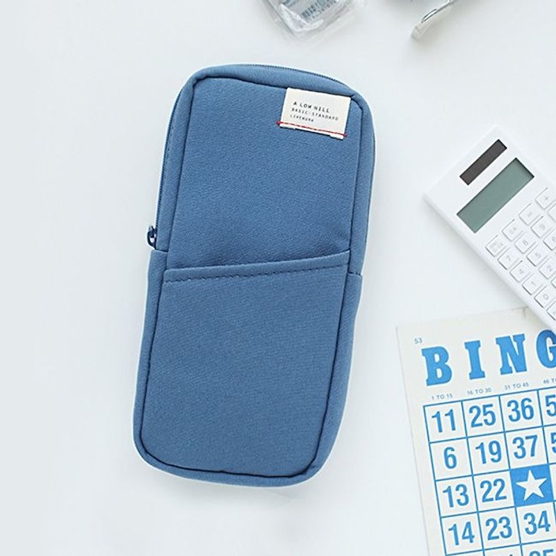 Dessin-Livework-文具收納-小確幸萬用燒餅包筆袋-海軍藍,LWK35886 - 鉛筆盒/筆袋 - 棉．麻 藍色