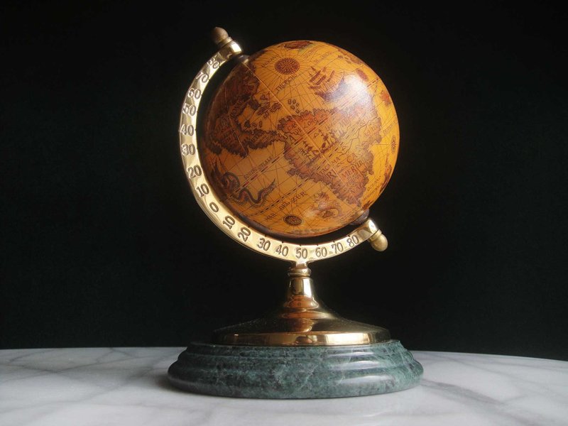 [OLD-TIME] Early second-hand Taiwan-made marble base globe - Items for Display - Other Materials Multicolor