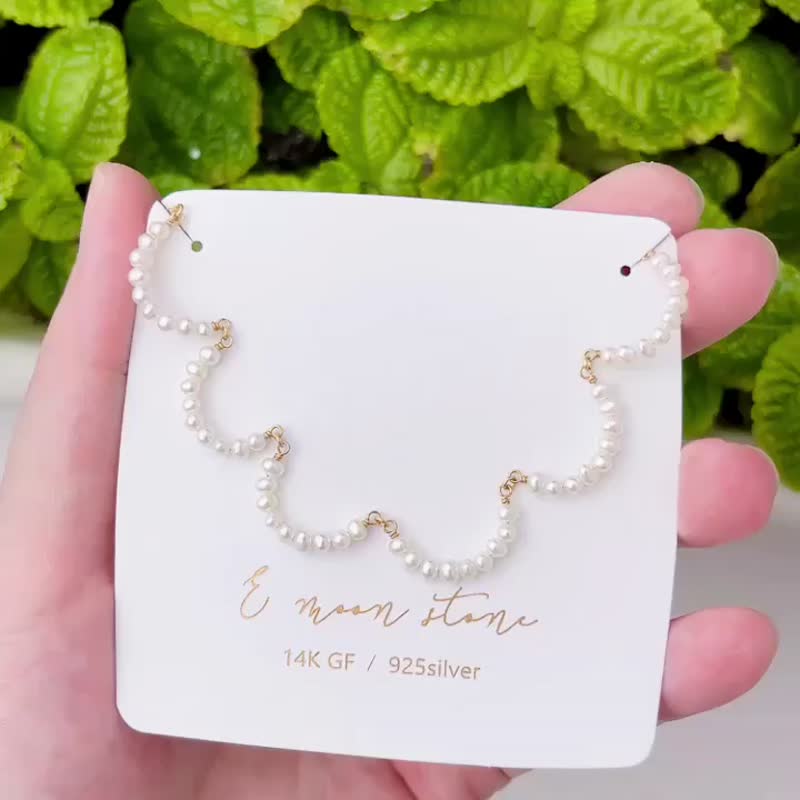 Yunduowanwan Light Jewelry Freshwater Pearl Bracelet Crystal - สร้อยข้อมือ - ไข่มุก ขาว