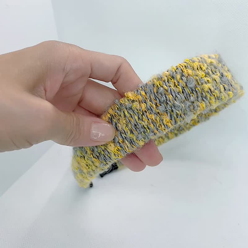 Hand-Shaped Stress-Relief Headband - Early Sunlight - Headbands - Cotton & Hemp 