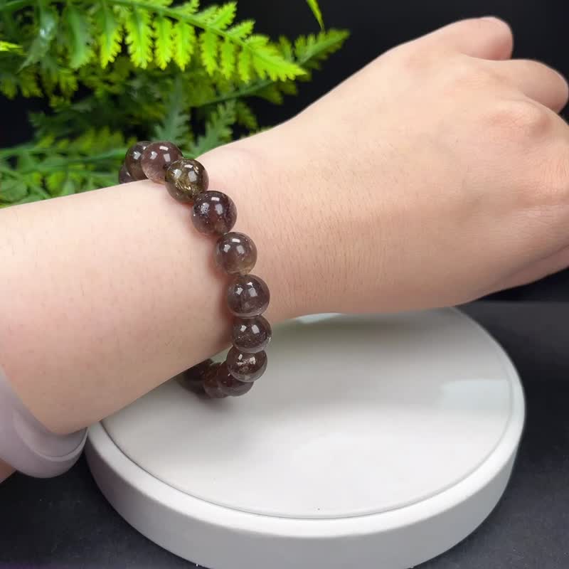 高品質龍鱗雲母藍晶石手串11mm顆顆帶眼冰潤星光女單圈沈穩平和 - 手鍊/手環 - 寶石 