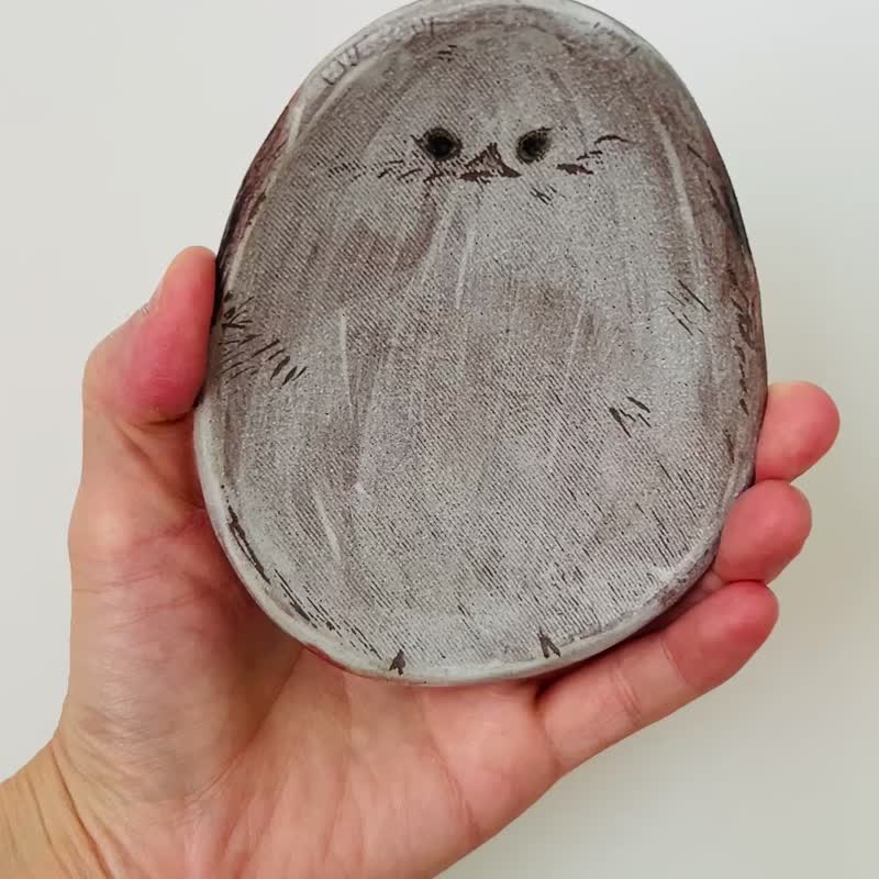 雪精靈  手繪陶 11.7 x 9.3 x1.6 cm - 公仔/玩偶 - 陶 