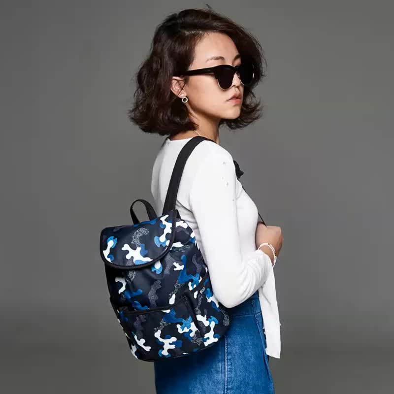 [Parent-Child Shared] Mini Urban Bag | Deep Blue Camouflage Antlers Forest (Anti-Lost Bag) Gift - Backpacks & Bags - Waterproof Material Blue