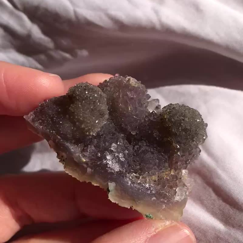 巴西異象水晶 水晶球型 Brazil Quartz with inclusions 包裏體 - 擺飾/家飾品 - 水晶 紫色