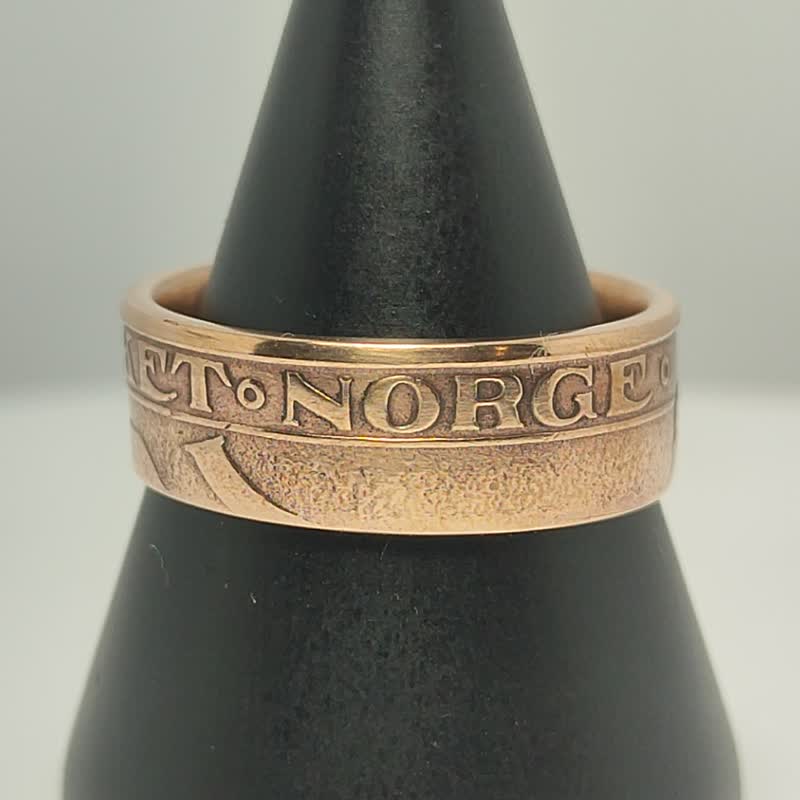 Norway Krone Ring, Norway Money Ring, Coin Ring Man Norway, Woman Ring Norway - แหวนทั่วไป - โลหะ 