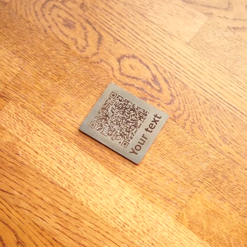 Durable Metal QR Table Plate – Modern Design for Cafes - 其他 - 鋁合金 灰色