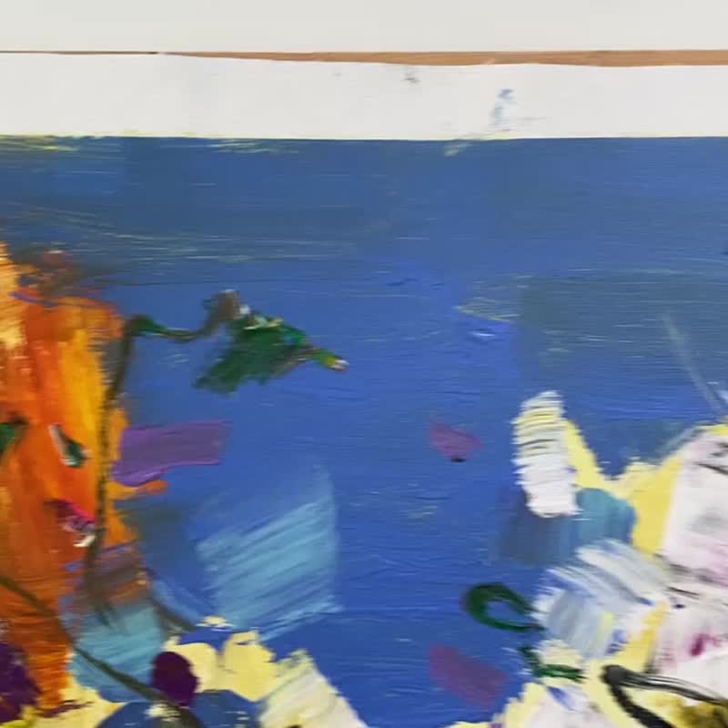 純正な手描きの油絵の客間の現代風の装飾画の抽象壁画 純正な手描きの油絵の客間の現代風の装飾画の抽象壁画
