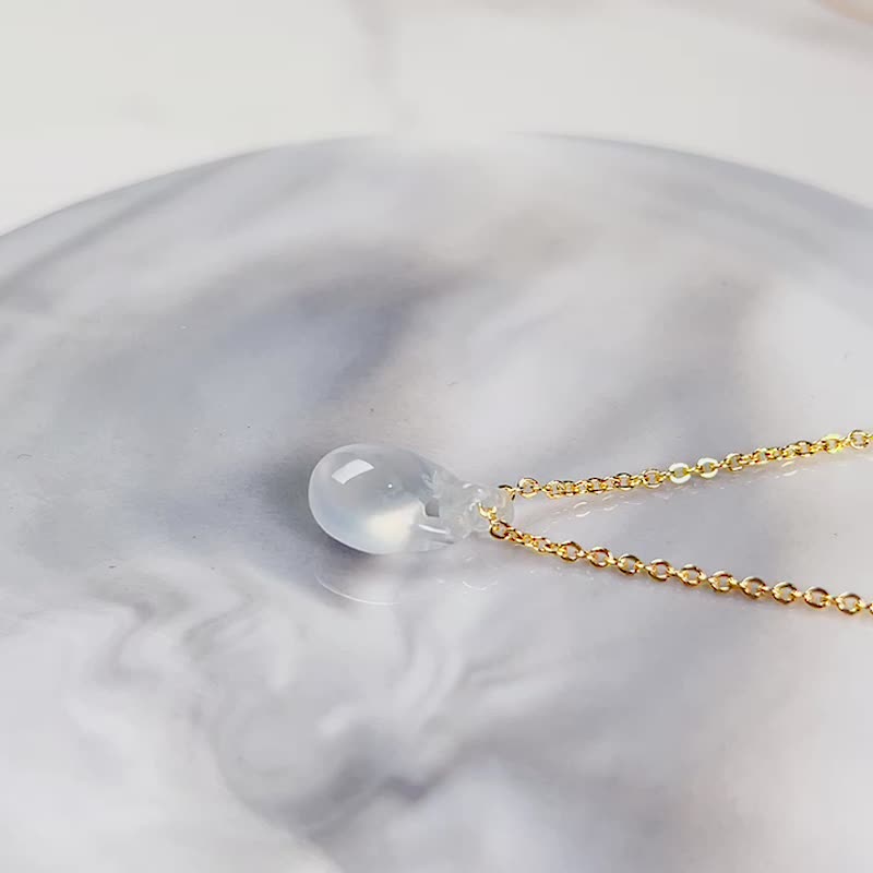 【Wish‧everything goes well】Lighting glass jadeite wishful thinking pendant| Natural A-quality jadeite| - พวงกุญแจ - หยก สีใส