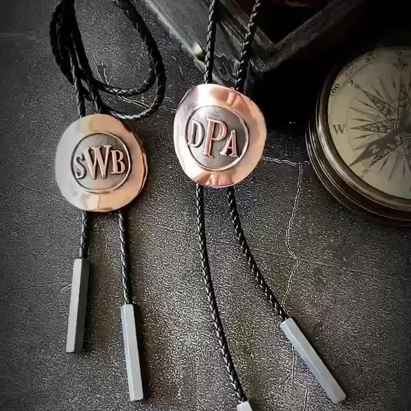 客製化 男士 女士 領帶 保羅領帶 領結 真皮 皮革 項鏈 Bolo Tie - 領帶/領帶夾 - 銅/黃銅 