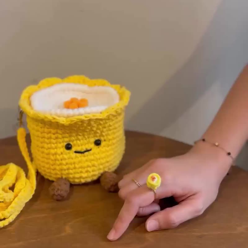 【香港手信推薦-燒賣系列】爆旋燒賣戒指 - 戒指 - 棉．麻 