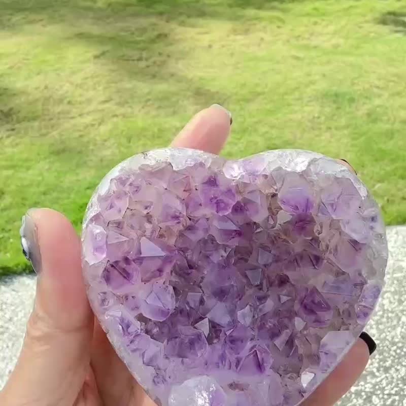 心願能量愛心系列/紫水晶愛心 — 貴人 / 智慧 / 靜心 - 其他 - 水晶 