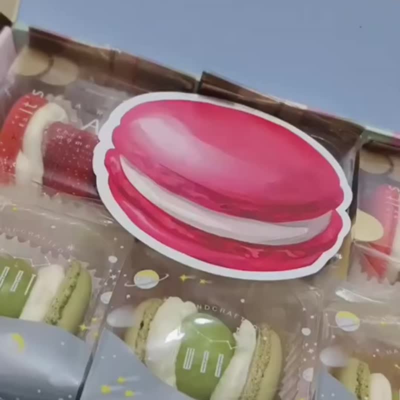 77cake Muscat Macarons 6-piece Gift Box - เค้กและของหวาน - อาหารสด สีแดง