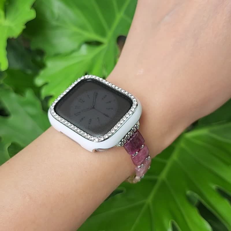 彩虹 碧璽 招財 事業 Apple Watch 智慧手錶 Android 寶石 錶帶 - 錶帶 - 寶石 多色