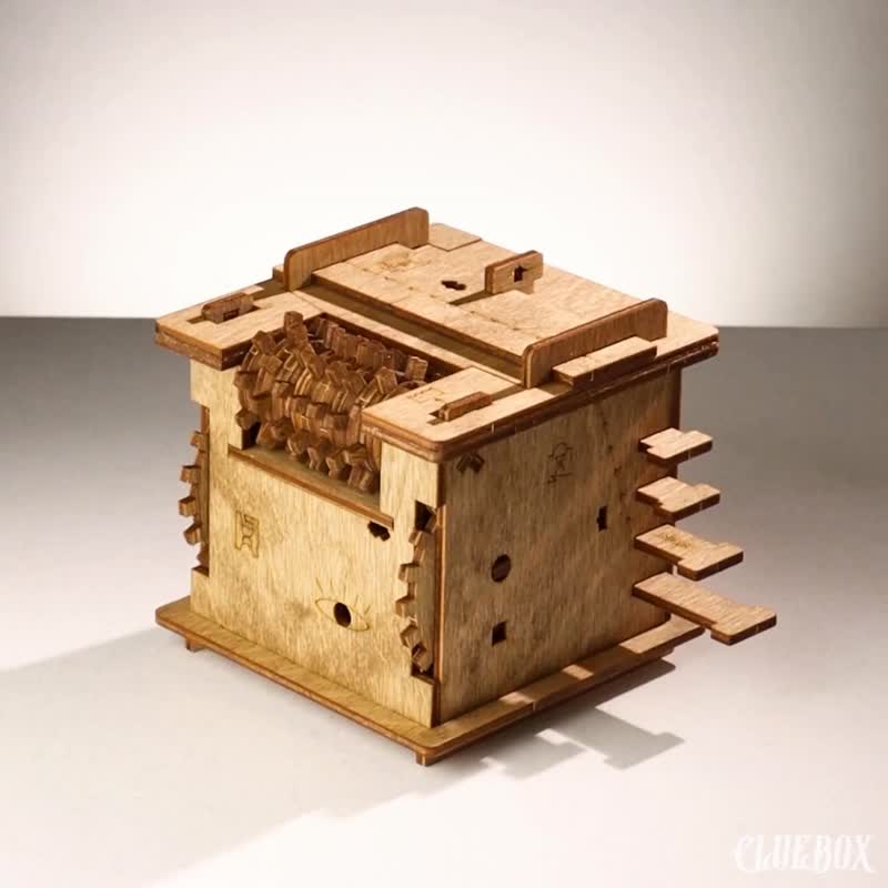 德國益智機關盒/薛丁格的貓 - 桌遊/牌卡 - 木頭 