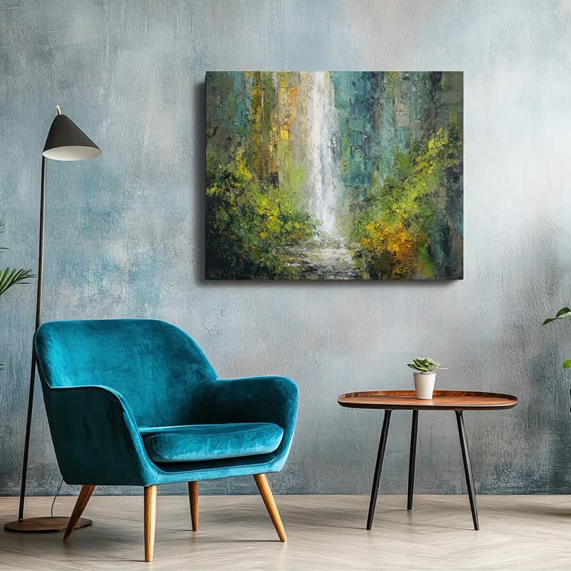 瀑語 原創掛畫 自然能量風景 客廳玄關焦點牆藝術微噴居家裝飾 - 海報/掛畫/掛布 - 棉．麻 